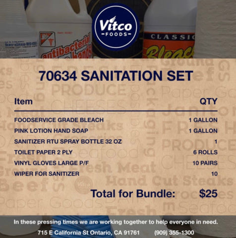 70634 SANITATION SET   $25.00